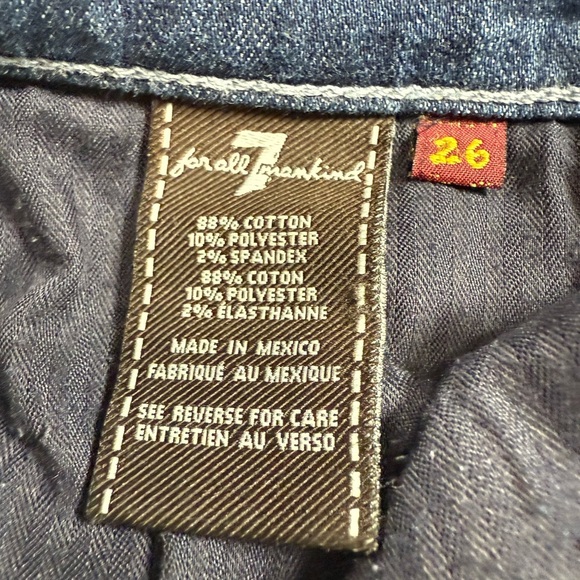 7 For All Mankind Jeans sz26 Blue Medium Wash Roxanne Skinny Y2K - Picture 5 of 9